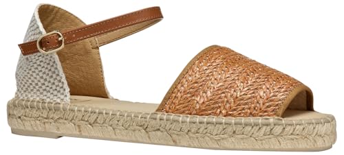 Geox Damen D LAMPEDUSA B Flat Sandal, Camel/Lt Taupe, 35 EU Geox Damen D LAMPEDUSA B Flat Sandal, Camel/Lt Taupe, 35 EU von Geox