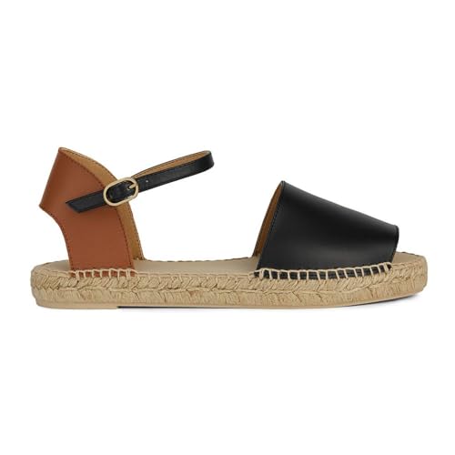 Geox Damen D LAMPEDUSA B Wedge Sandal, Black/Cognac, 40 EU Geox Damen D LAMPEDUSA B Wedge Sandal, Black/Cognac, 40 EU von Geox