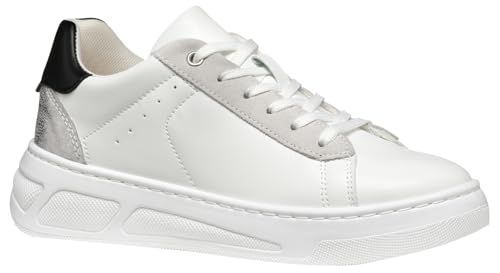 Geox Damen D LJUBA A Sneaker, White/Silver, 35 EU Geox Damen D LJUBA A Sneaker, White/Silver, 35 EU von Geox