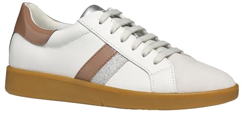 Geox Damen D MELEDA B Sneaker, White/DK Rose, 41 EU Geox Damen D MELEDA B Sneaker, White/DK Rose, 41 EU von Geox