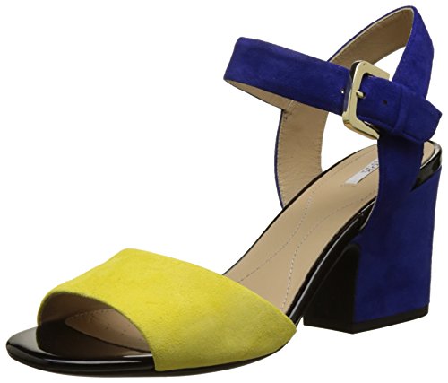 Geox Damen D Marilyse B Pumps, Gelb (Yellow/DK VIOLETC2V8K), 35 EU von Geox