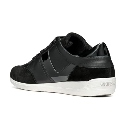 Geox Damen D Myria B Sneaker, Black, 42 EU von Geox