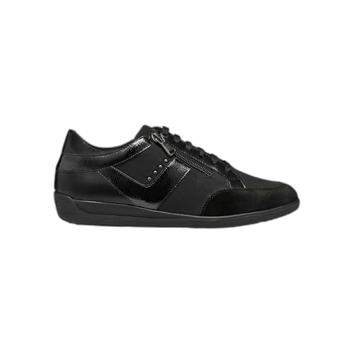 Geox Damen D Myria C Sneaker, Black, 36 EU von Geox