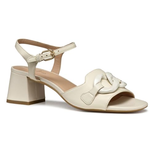 Geox Damen D NEW ERAKLIA 50 T C Heeled Sandal, Papyrus, 36.5 EU von Geox