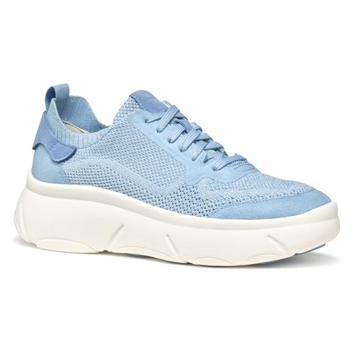 Geox Damen D Nebula 2.0 X A Sneaker, Lt Blue, 38 EU von Geox