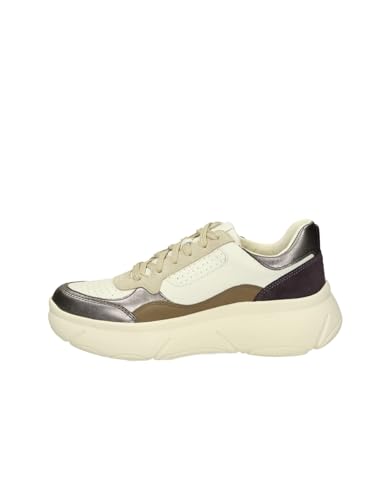 Geox Damen D Nebula 2.0 X B Sneaker, White/DK Silver, 41 EU Geox Damen D Nebula 2.0 X B Sneaker, White/DK Silver, 41 EU von Geox