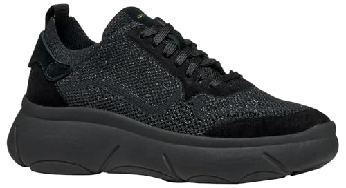 Geox Damen D Nebula 2.0 X Sneaker, Black, 38 EU von Geox