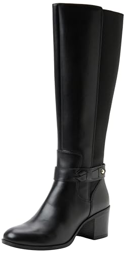 Geox Damen D New ASHEEL Knee High Boot, Black, 38.5 EU von Geox