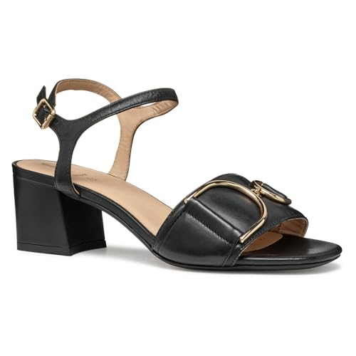 Geox Damen D New ERAKLIA 50 B Heeled Sandal, Black, 41 EU von Geox