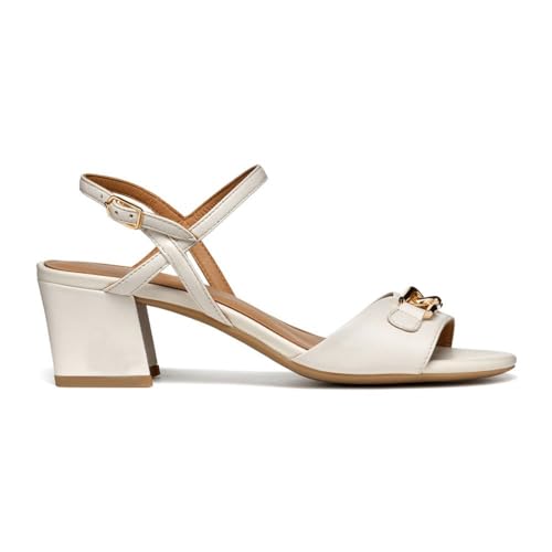 Geox Damen D New ERAKLIA 50 Heeled Sandal, LT Sand, 37.5 EU von Geox