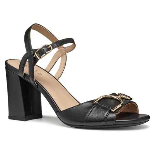 Geox Damen D New ERAKLIA 80 A Heeled Sandal, Black, 41 EU von Geox