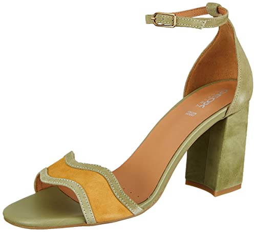 Geox Damen D New ERAKLIA 80 Sandal, Pistachio/Mustard, 37 EU von Geox