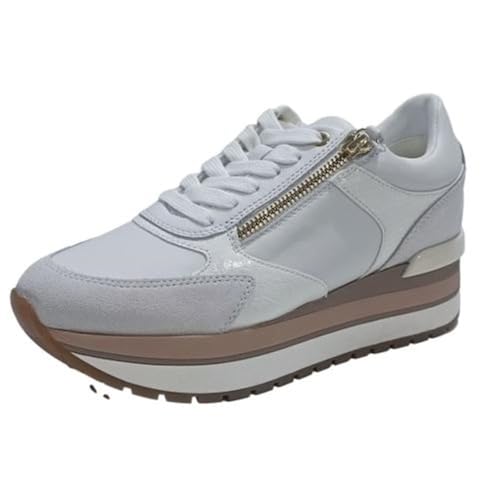 Geox Damen D New KENCY A Sneaker, White/Off White, 38 EU Geox Damen D New KENCY A Sneaker, White/Off White, 38 EU von Geox