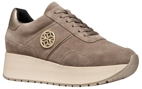 Geox Damen D New KENCY Sneaker, Beige, 39 EU Geox Damen D New KENCY Sneaker, Beige, 39 EU von Geox