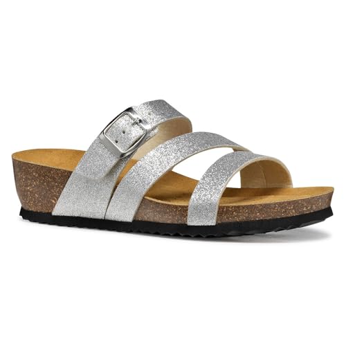 Geox Damen D New STHELLAE A Flat Sandal, Silver, 39 EU Geox Damen D New STHELLAE A Flat Sandal, Silver, 39 EU von Geox