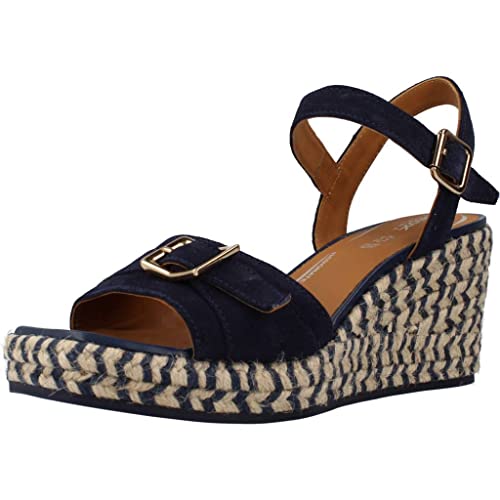 Geox Damen D PANAREA Espadrille Wedge Sandal, Navy, 37 EU von Geox