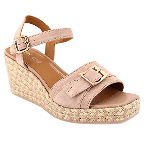 Geox Damen D PANAREA Espadrille Wedge Sandal, Nude, 35 EU von Geox