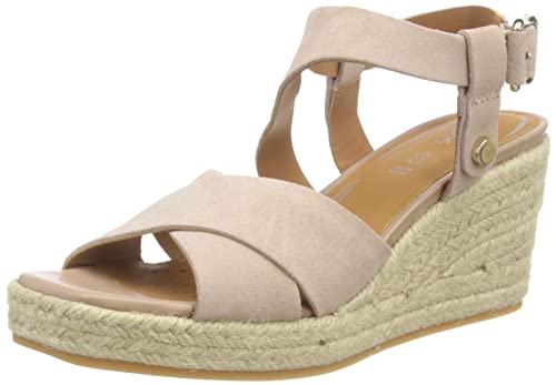 Geox D PANAREA Espadrille Wedge Sandal, Nude, 39 EU von Geox