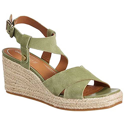 Geox D PANAREA Espadrille Wedge Sandal, Pistachio, 39.5 EU von Geox