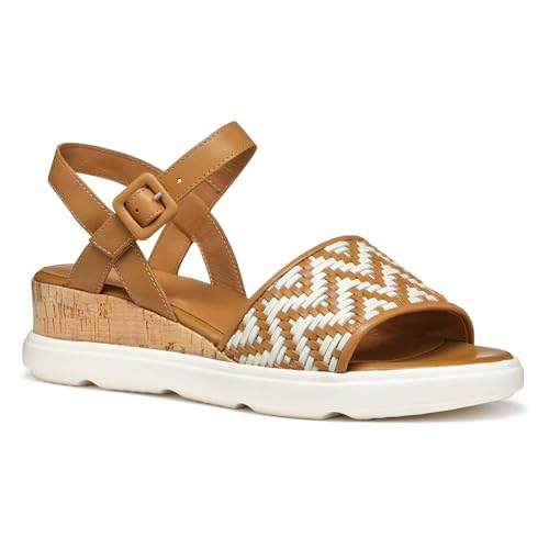 Geox Damen D PISA B Wedge Sandal, Camel/Papyrus, 36.5 EU von Geox