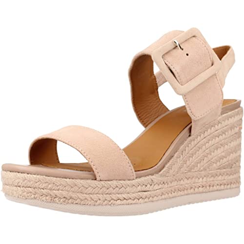 Geox D Ponza Espadrille Wedge Sandal, Nude, 39 EU von Geox