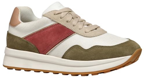 Geox Damen D RUNNTIX A Sneaker, Off White/Musk, 38 EU von Geox