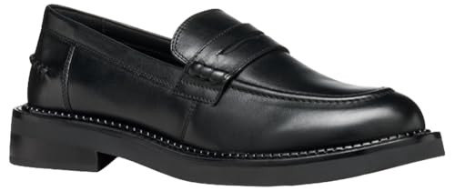 Geox Damen D SERILDA Loafer, Black, 38.5 EU von Geox