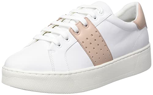 Geox Damen D SKYELY Sneaker, White/Nude, 41 EU von Geox