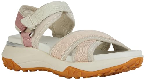 Geox Damen D SORAPIS + Grip A Sport Sandal, LT Sand/LT Rose, 37 EU von Geox