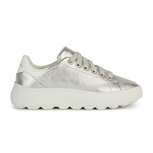 Geox Damen D SPHERICA EC4.1 C Sneaker, Gold/Optic White, 36.5 EU von Geox