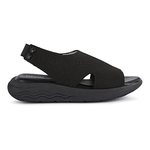 Geox Damen Spherica Ec5 Sandalen, Schwarz, 37 EU von Geox