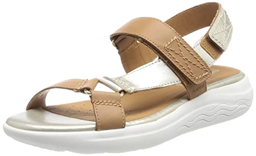 Geox Damen D SPHERICA EC5W Sandal, Camel/LT Gold, 37 EU von Geox