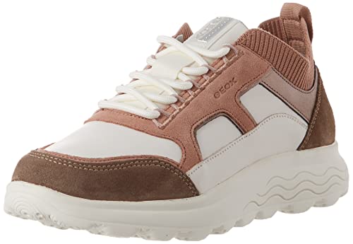 Geox Damen D Spherica C Sneakers, Off White Dk Rose, 41 EU von Geox