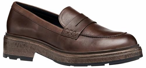 Geox Damen D SWELEN Loafer, Brown, 37 EU von Geox