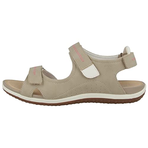 Geox Damen Vega Sandalen, Taupe, 38 EU von Geox