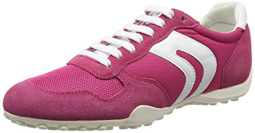 Geox Damen D Snake A Sneaker, Pink (PINKC8004) von Geox