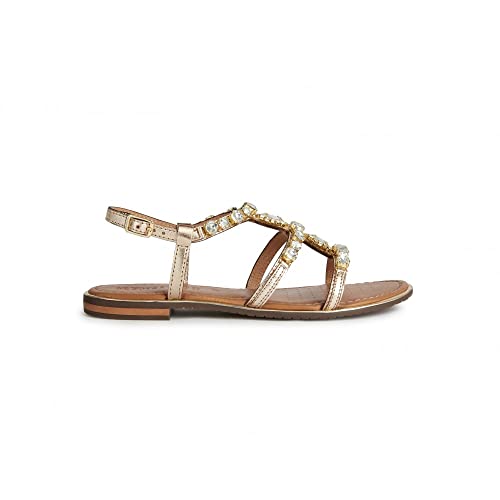 Geox D Sozy Plus Flat Sandal,Lt Gold,36 EU von Geox