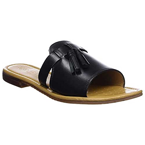 Geox D Sozy S Flat Sandal, Black, 37.5 EU von Geox