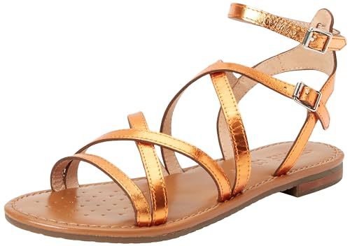 Geox Damen D Sozy S G Flat Sandal, ORANGE, 38.5 EU von Geox