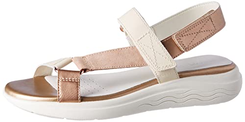 Geox Damen Spherica Ec5w Sandalen, Cream Dk Skin, 37 EU von Geox