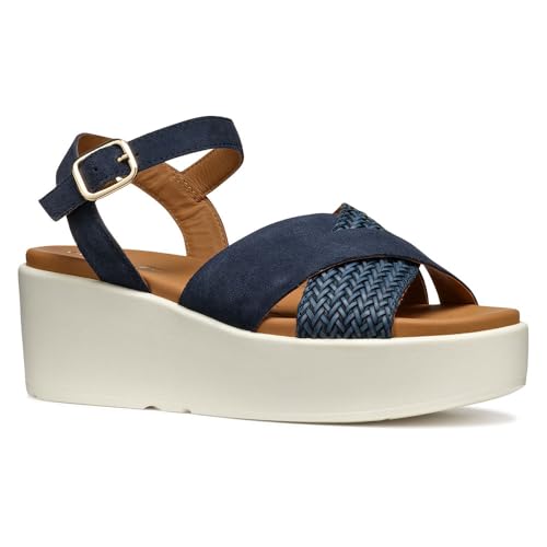 Geox Damen D XAND 2.2S B Wedge Sandal, Navy, 39 EU von Geox