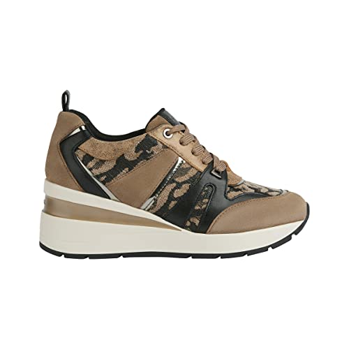 Geox Damen d zosma Sneakers, Sand, 40 EU von Geox