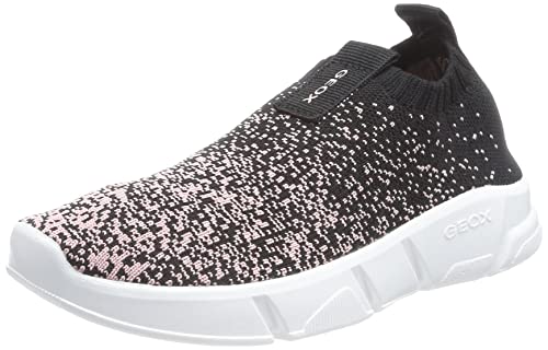 Geox Damen J ARIL Girl Sneaker, Black/LT PINK, 37 EU von Geox