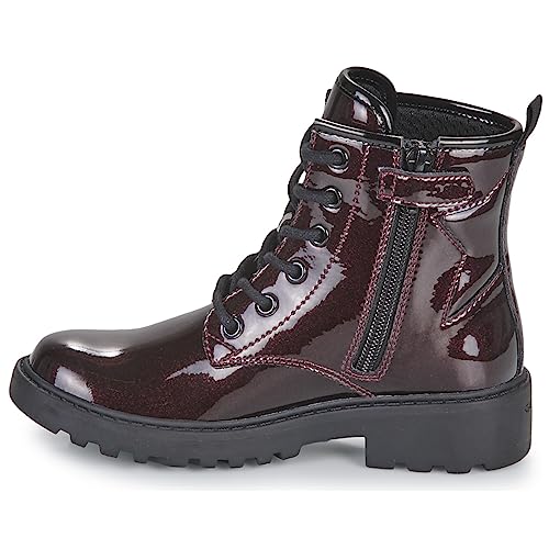 Geox Damen J Casey Girl Ankle Boot, DK Burgundy/Black, 37 EU von Geox