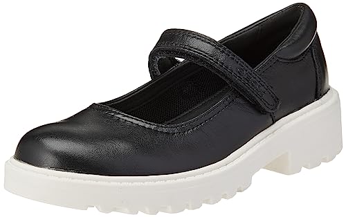 Geox Damen J Casey Girl P Ballet Flat, Black/White, 38 EU von Geox