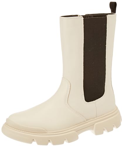 Geox Damen J Junette Girl Ankle Boot, LT Ivory/Black, 37 EU von Geox