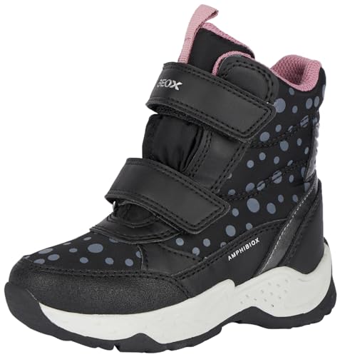 Geox Damen J SENTIERO Girl B AB Ankle Boot, Black/DK Silver, 37 EU von Geox