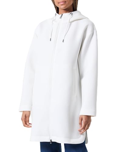 Geox Damen Long+Hood Sweater, Blanc De Blanc, XS EU von Geox