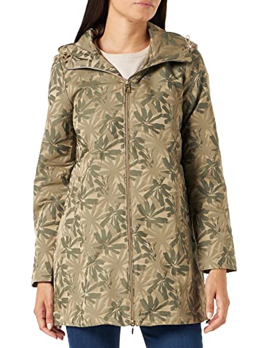 Geox Damen Parka Parka W Gritah P, Beige (Cob.Beige/Multicolor F5201), 34 (Herstellergröße: 40) von Geox