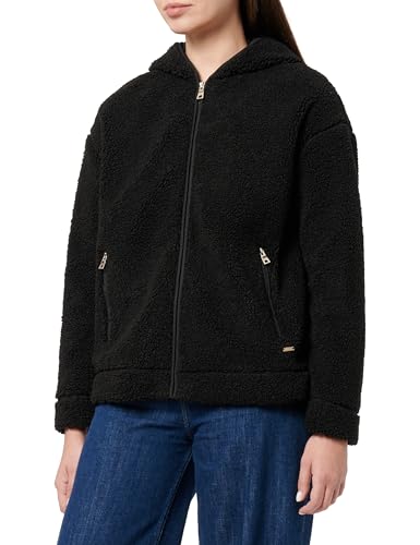 Geox Damen Shaped+hoo Sweater, Schwarz, M EU von Geox